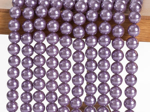 Purple Shell Pearl Loose Beads Round Shape 4/6/8/10mm