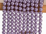 Purple Shell Pearl Loose Beads Round Shape 4/6/8/10mm