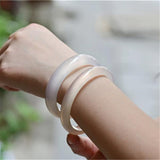 Zheru Agate Chalcedony Bracelet 54-64mm for Mother & Girlfriend