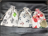 10pcs Animal Design Fabric Gift Pouches, Size 10x14mm, Jewelry/Candy Bags
