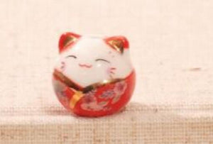 10pcs Lucky cat Fortune Cat pendant ceramic DIY jewelry Earring bracelet