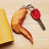 Food Charm Chicken Leg Keychain Student Bag Pendants