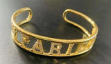 Personalized Name Bracelet with Zircon Stone Bar
