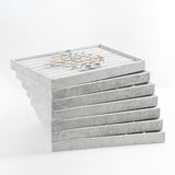 Velvet Stackable Jewelry Tray Ring Necklace Display Holder Organizer Stand