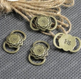 60pcs Antique Bronze Plated Flower Shape Bead 22*14MM Jewelry Findings
