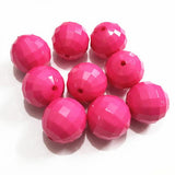 20mm Chunky Acrylic Round Faceted Beads 100pcs/bag