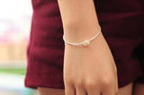 Sunflower Bar 925 Silver Bracelet High-Quality Open Design