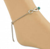 Summer Stone Beads Anklet Adjustable Chain Bracelet for Women
