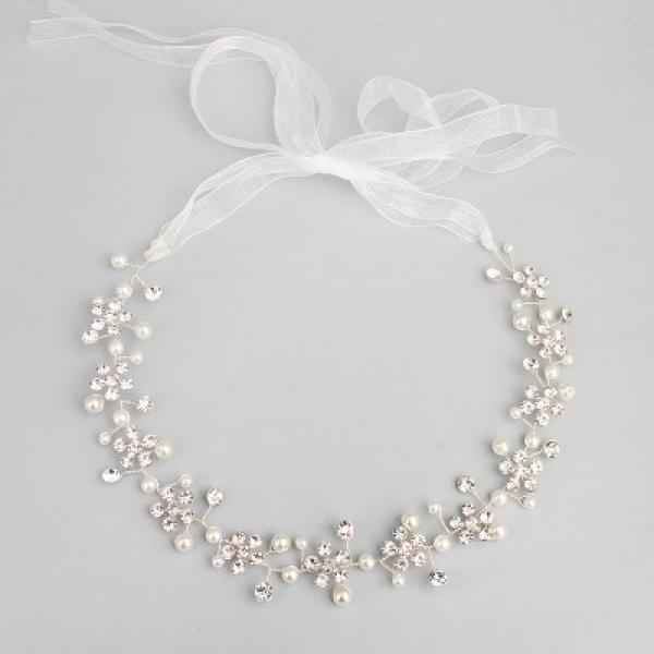 Pearl Flower Bridal Headband Wedding Hairband