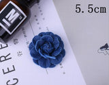 5Pcs/Lot Denim Fabric Flowers Hair Accessories DIY Crafts Supplies