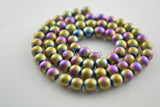 6mm Purple Hematite Round Spacer Beads