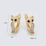 Arrival Women 18K Rose Gold Filled Fox Stud Earrings