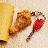 Food Charm Chicken Leg Keychain Student Bag Pendants