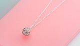 12mm Ball Cross Twist Love Knot Pendant Necklace Sterling Silver