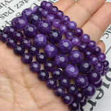 Amethysts Beads Round Loose Spacer Purple Crystal Beads 6/8/10MM