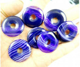 30mm Quartz Crystal Turquoise Opal Donut Pendant for DIY Jewelry Making