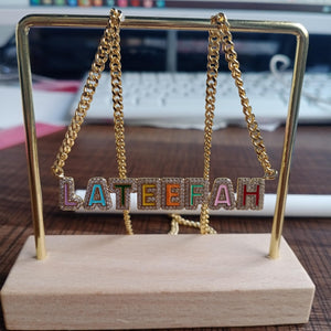 Lateefah Dripping Oil Colorful Necklace Personalized Gift