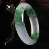 Zheru Jewelry Natural Burmese Jade Light Flower Bracelet Princess Gift