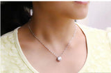 925 Silver Crystal Pendant Necklace for Women Boho Fine Jewelry