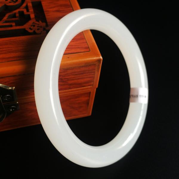 Zheru Jewelry Hetian Jade Bracelet for Women, 54-64mm, Elegant Princess Style