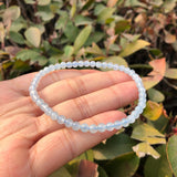 Aquamarine Bracelet Natural Round Beads Crystal Healing Stone Gift
