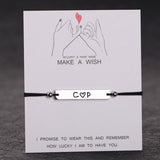 Personalized Rope Bracelet With Engraved Initials - Couple Lucky Jewelry