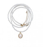 Vintage Baroque Palace Necklace Double Layer Pearl Chain Choker Choker Jewelry