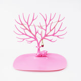 Pink Jewelry Stand Display Tower Earring Holder Necklace Organizer