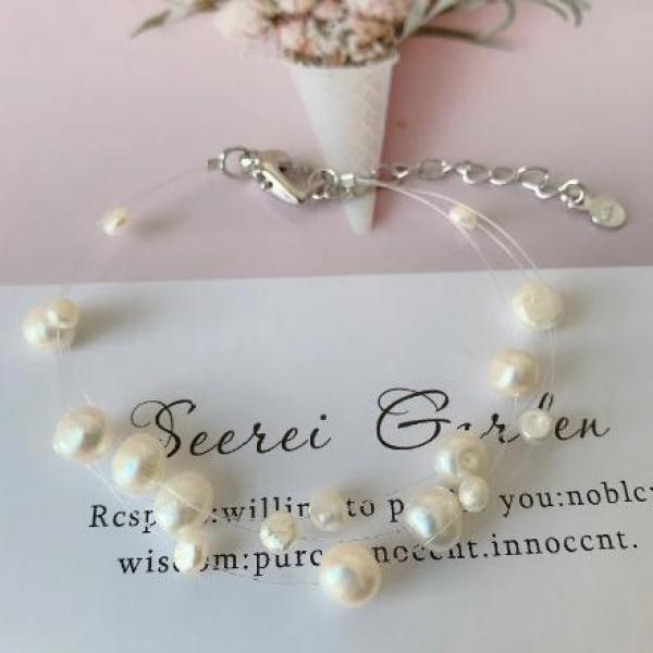 Baroque Freshwater Pearl Bracelet 3 Rows Boho Fine Jewelry