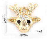 20PCS 20x19mm Deer Antlers Pendant Charms DIY Accessory for Floating Locket