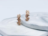 Rose Cut Out Flower Vine Shaped Drop Earrings for Wedding Party