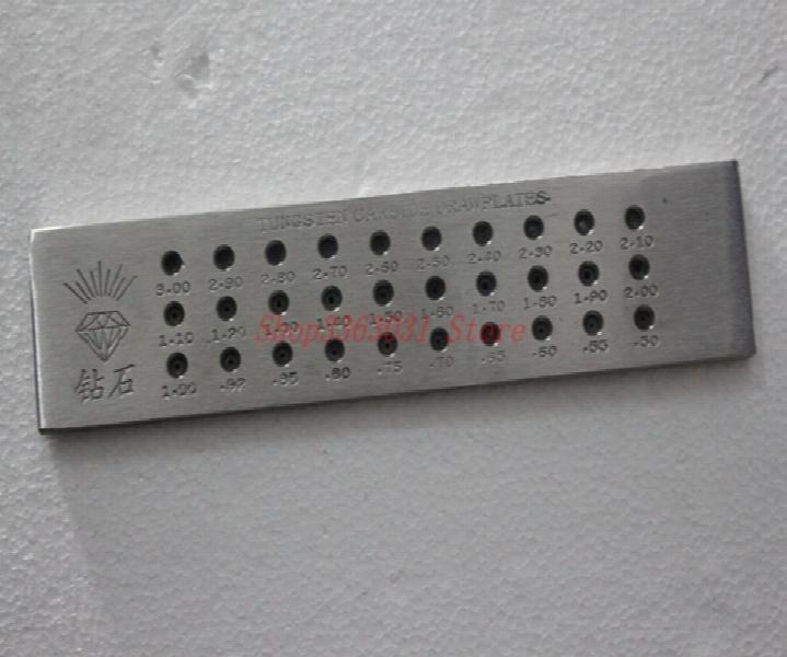 Hexagonal Steel Drawplate 20 Holes Jewelry Tool