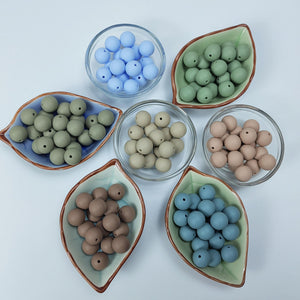 100 PCS Silicone Beads Baby Teething Toys DIY Pendant