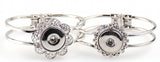 Alloy Flower Charm Cuff Bracelet DIY Jewelry