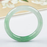 Zheru Jewelry Natural Myanmar Jade Light Green 54-62mm Bracelet Princess Gift