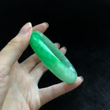 Natural Myanmar Jadeite 54-64mm Green Princess Bracelet