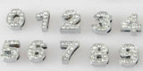 100pcs 10mm 0-9 Number Slide Charm for Wristband Necklace