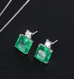 Vintage Emerald Pendant Women's Necklace
