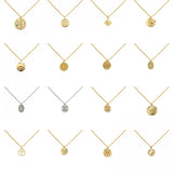 Star Moon Round Pendant with Golden Chain Set