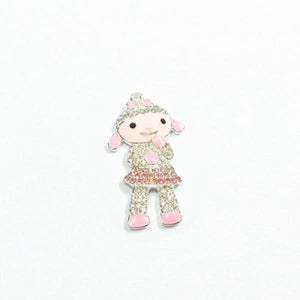 10pcs Lovely Lamb Alloy Rhinestone Pendants