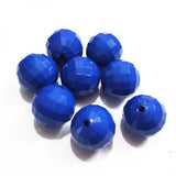 20mm Chunky Acrylic Round Faceted Beads 100pcs/bag