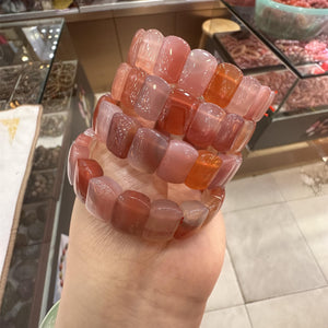 Natural Yanyuan Agate Bracelet Gemstone Bangle For women