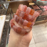 Natural Yanyuan Agate Bracelet Gemstone Bangle For women