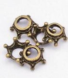 50pcs Crown Charms for Jewelry Making European Style Bracelet Necklace DIY