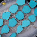 Natural Turquoises Stone Slice Spacer Loose Beads For DIY Pendant Necklace
