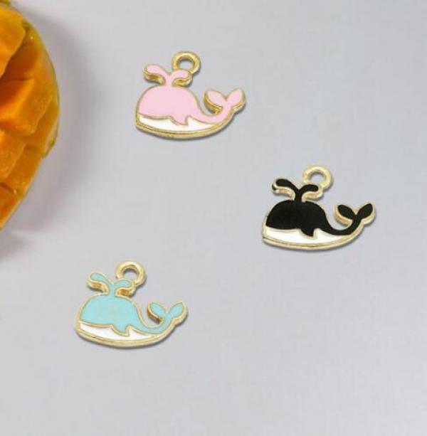 50pcs Whale Pendants Charms DIY Jewelry Making Accessories