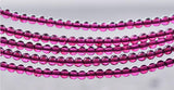 4A Rhodolite Garnet Beads 3.5-5mm Rose Red Smooth Round 15" Strand