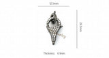 5PCS CZ Micro Pave Lobster Clasp Pendant