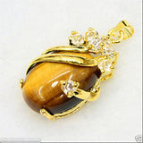 Tiger Eye Pendant Necklace + Chin