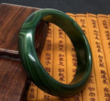 Dark Green Ice Chalcedony Manually Polish Bracelet